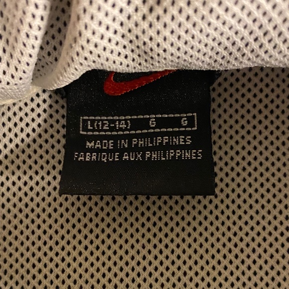 Nike Unisex Black and White Windbreaker 90’s Style Sz L (12-14) - Picture 7 of 13